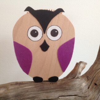 Houten uil (paars, zwart)