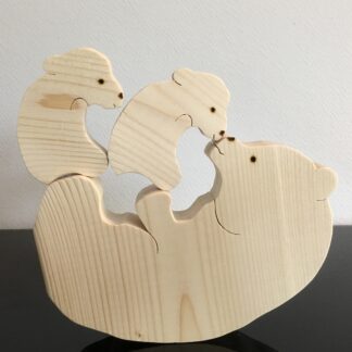 Moederbeer met 2 jongen (grote uitvoering)