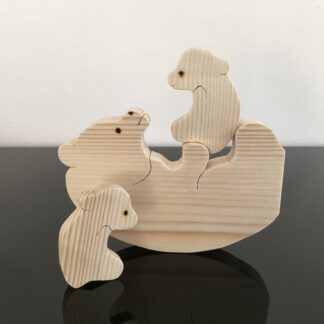 Moederbeer met 2 jongen (middelgrote uitvoering)