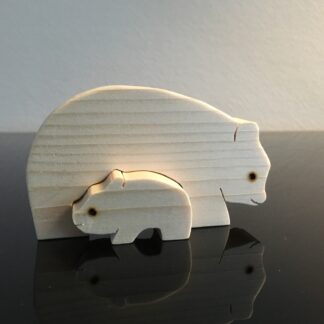 Moederbeer met jong (kleine uitvoering)