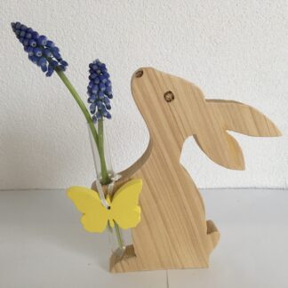 Hazenvaasje (klein) van hout