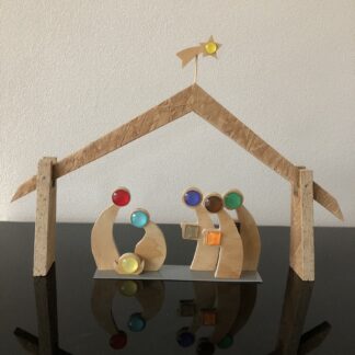 Gestileerde kerststal (groot)