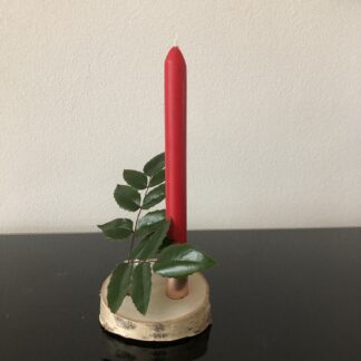 Tableau voor kaars met vaasje