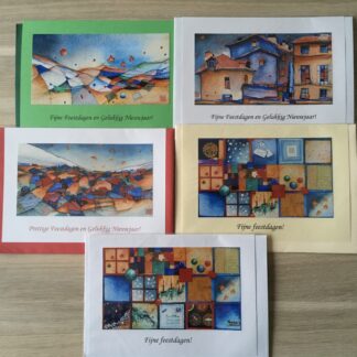 Kerstkaarten groot (A5) met tekst