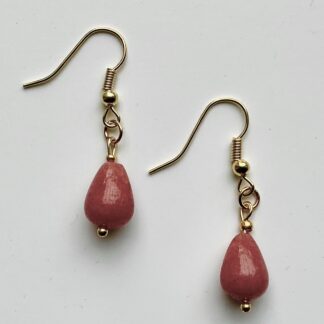 Oorbellen met agaat (druppelvorm) (nr. 3)