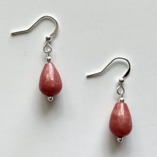 Oorbellen met agaat (druppelvorm) (nr. 1)