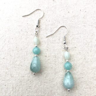 Oorbellen met amazoniet