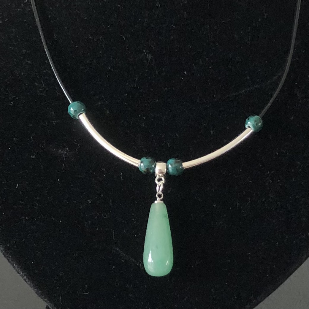 Hanger van groene aventurijn (1)